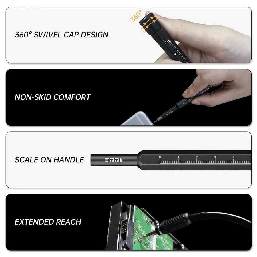 Jakemy JM-8180 47-in-1 Präzisions-Schraubendreher-Set Mini-GSM-Reparaturset mit drehbarem Griff - Bild 4