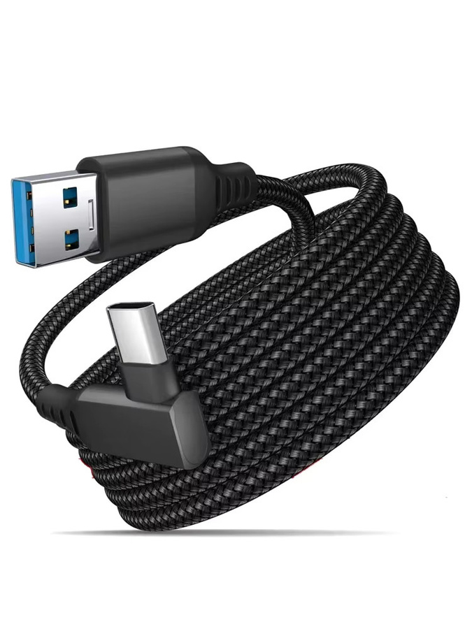 AyeBeau VR-Brillenkabel USB A auf Typ C für Meta Oculus Quest 2, Schwarz, Länge: 5 m - Bild 7