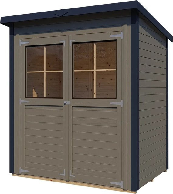 Bertilo Gerätehaus Castano 1 aus Fichte in Beige mit Doppeltür B/T/H: 180 x 120 x 216 cm - Bild 1