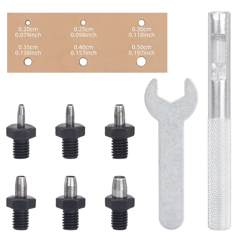 QJH Locher-Werkzeugset mit verschiedenen runden Lochstanzen für DIY-Ledertaschen und Schultergurte - Bild 3