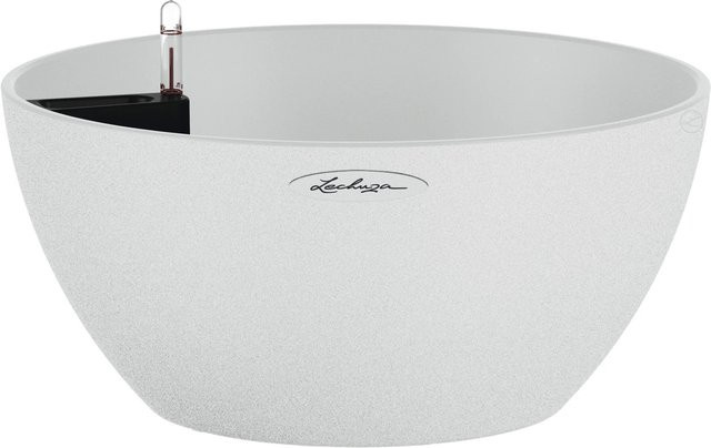 Lechuza Pflanzgefäß Cubeto Stone 40 in Quarzweiß mit Naturstein-Optik Ø 40 cm - Bild 1