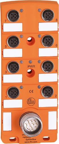 ifm Electronic EBC010 Sensor-Aktor-Verteiler und Adapter, Polzahl 12, Farbe: Orange - Bild 1