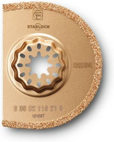 Fein Hartmetall Segmentsägeblatt für Stein in Gold, Durchmesser: 75 mm, Schnittbreite: 2,2 mm, 5er Packung - Bild 1