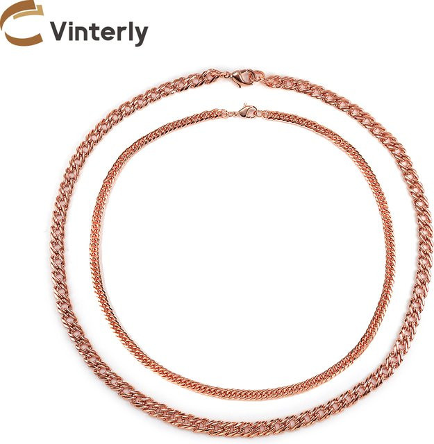 Vinterly Halskette, Messing, Roségold, Unisex, 50/56 cm - Bild 1