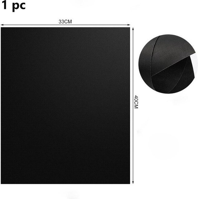 Zeling BBQ Grill Matte Wiederverwendbare Antihaft Grillfolie in Schwarz, B/T: 40,0 x 33,0 cm - Bild 1