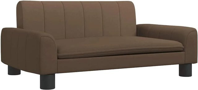vidaXL Kindersofa aus Stoff in Braun mit Kiefernholz und Schaumstoff, B/T/H: 70 x 45 x 30 cm - Bild 1