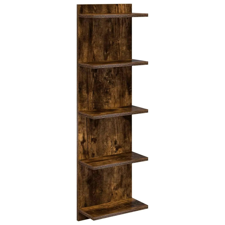 vidaXL Wandregal in Raucheiche, modern, braun, B/T/H: 30 x 15 x 100 cm - Bild 2