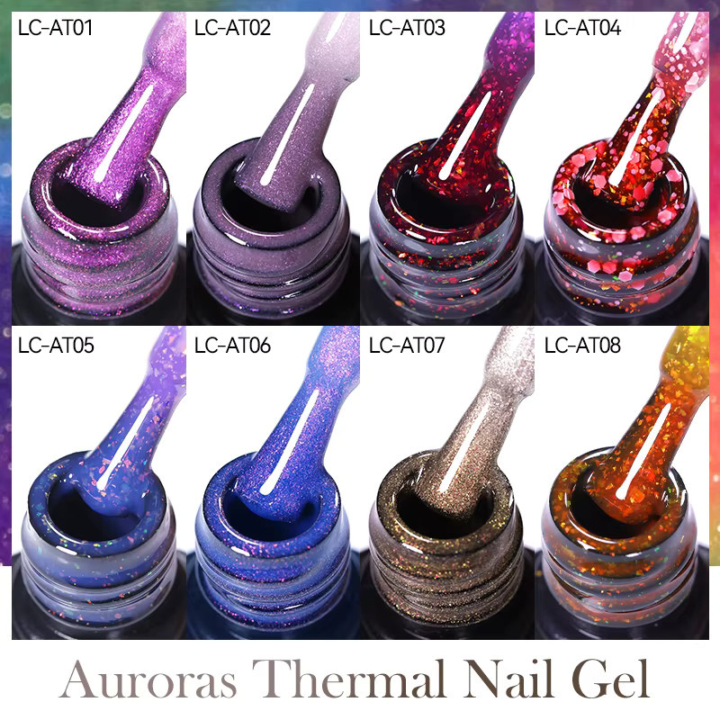 LILYCUTE Auroras Glitter Thermal Gel Nagellack, 7 ml - Bild 3