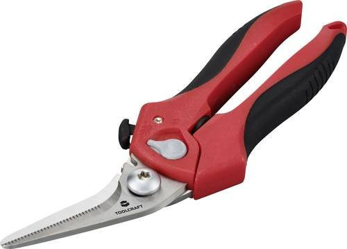Toolcraft Universalschere TO-9625920 aus Stahl in Rot, Länge: 20 cm - Bild 1