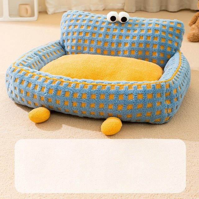 Hundehütte als warmes Hundebett und Teddy-Welpensofa von Household supplies MH mit abnehmbarem und waschbarem Bezug, Breite: 60 cm, Tiefe: 50 cm - Bild 1