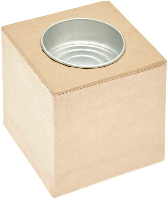 Rico Design Kerzenhalter aus Pappmaché eckig B/T/H: 6 x 6 x 6 cm - Bild 1