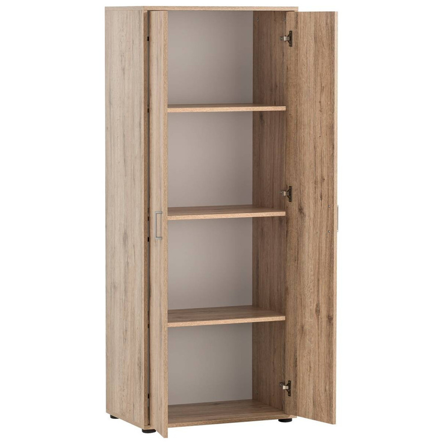 Hochschrank Niels von Möbelpartner in Eiche Wildeiche Nachbildung, Farbe Braun, B/H/T: 65 x 163,6 x 41 cm - Bild 3