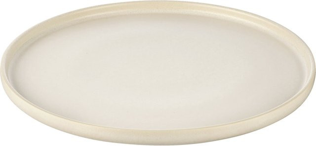 Playground Teller Nara flach, Keramik, beige, rund, 6er Pack, Durchmesser: 21 cm, Höhe: 2,5 cm - Bild 1