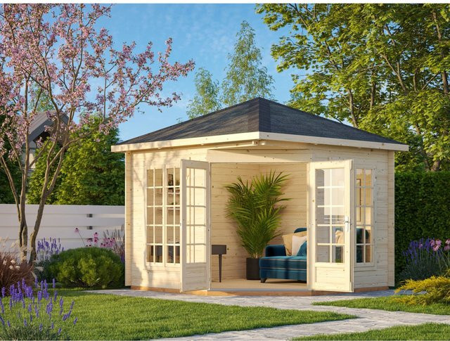 Palmako Holz-Pavillon Melanie in Beige, B/T/H: 280 x 280 x 217 cm - Bild 1