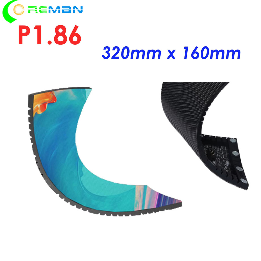 COREMAN Flexibles LED-Display-Modul P1.86 in Schwarz, B/H: 320 x 160 mm für gebogene LED-Videowände - Bild 2