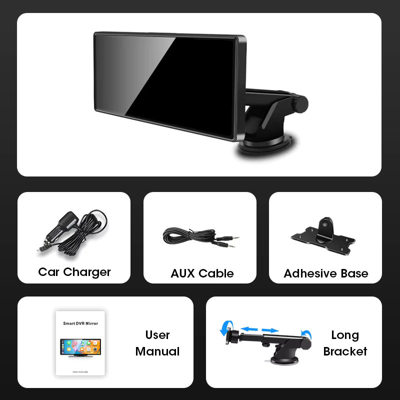 srnubi Wireless Carplay und Android Auto Multimedia Autoradio mit 10,26 Zoll Display, Bluetooth, FM Stereo und USB-C, Schwarz - Bild 7