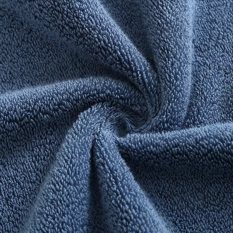 2er-Set inyahome Baumwollhandtücher in Blau und Grau, super saugfähig und schnell trocknend, B/T/H: 35 x 75 cm und 80 x 160 cm - Bild 2