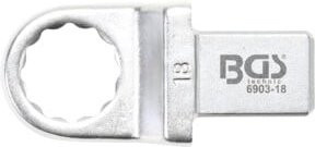 BGS Einsteck-Ringschlüssel aus Chrom-Vanadium in Silber, 18 mm - Bild 1