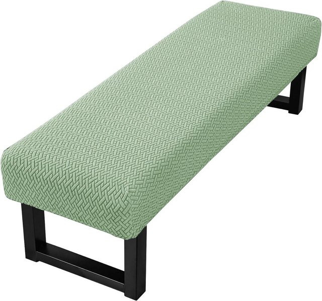NanHeng Stretch-Jacquard-Esszimmerbankbezug in Cyanblau, waschbarer und abnehmbarer Sitzbankschutz aus Polyester mit Elastan-Stretch - Bild 1