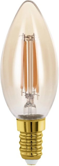 Eglo LED Leuchtmittel E14 Kerzenform in transparent mit warmweißem Licht und sichtbarem Filament im Edison-Style - Bild 1