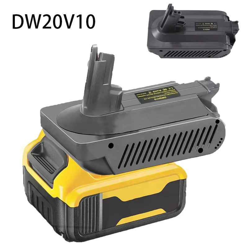 DW20V10 Batteriekonverter Schwarz für Dewalt 18/20 V Lithiumbatterien, kompatibel mit Dyson V10 Animal Hair Staubsauger - Bild 2