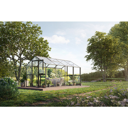 KGT Gewächshaus Aptasia IV, anthrazit-grau, 10 m², B/H/L: 2,33 x 2,35 x 4,29 m - Bild 5