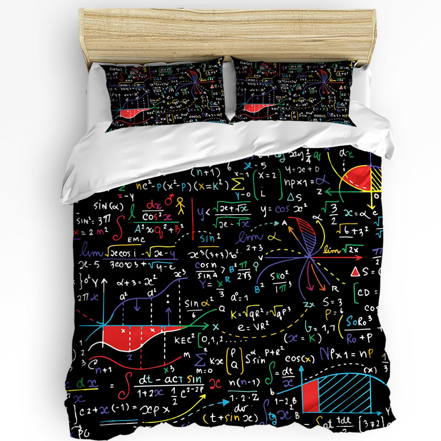 Lodestar Bettwäscheset Mathematik Formel Diagramm mit Kissenbezug, 3-teilig, Schwarz, B/H: 135 x 200 cm - Bild 4