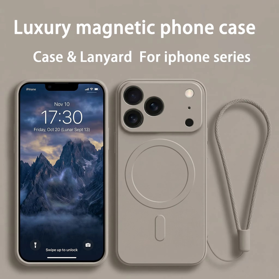 Apple MagSafe Flüssigsilikonhülle mit TPU-Abdeckung für iPhone, Farbe: Blau - Bild 1