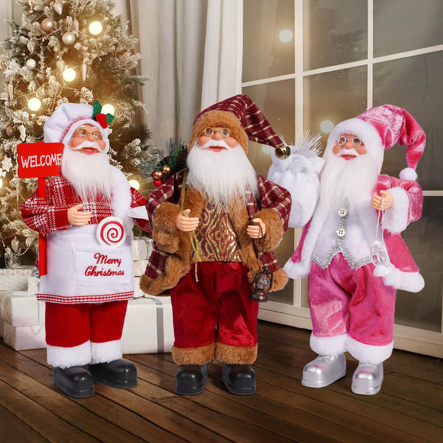 Weihnachtsmann Puppe von Binchi Keji Travel als Weihnachtsbaumschmuck und Dekoration für Kinder, Höhe: 32 cm - Bild 1