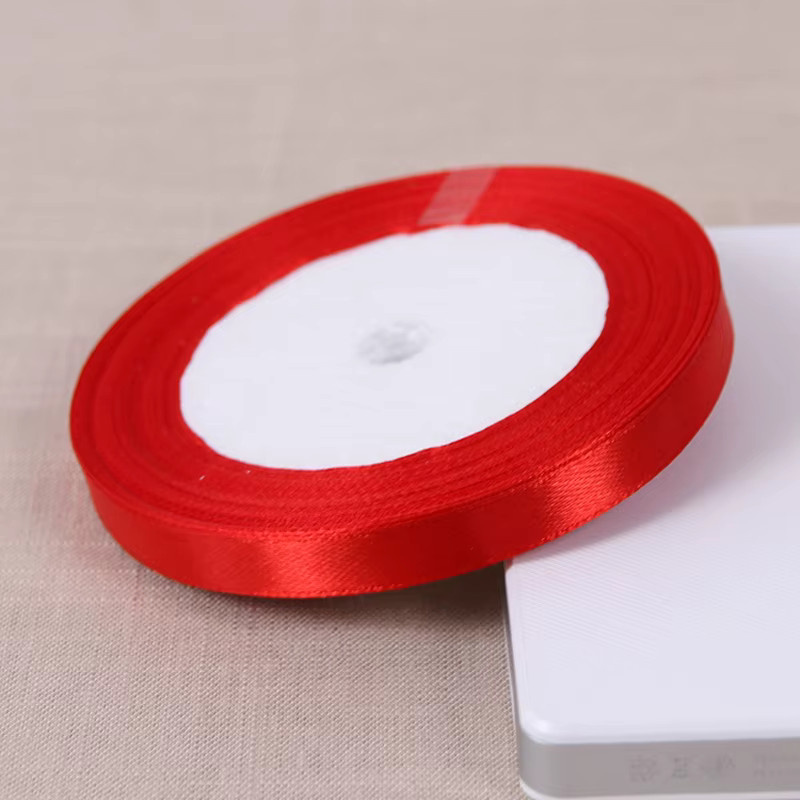 Wusmart Satinband Rot einseitig zum Basteln und für Geschenkverpackungen in verschiedenen Breiten von 6 mm bis 50 mm - Bild 3