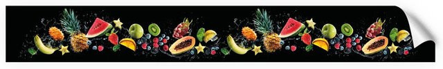 Myspotti Küchenrückwandfolie Fruit Splash in Tile-Look, selbstklebend, Multicolour, B: 450 cm, H: 60 cm - Bild 1