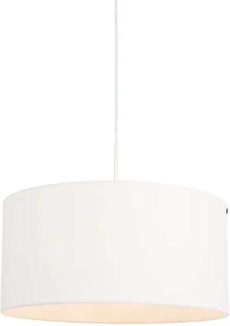 QAZQA Moderne Hängelampe Weiß im industriellen Stil mit dimmbarer E27 Fassung, Durchmesser: 50 cm - Bild 1