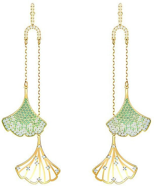 Swarovski Ohrringe, Silber, Kristall, Damen, Green beige - Bild 1
