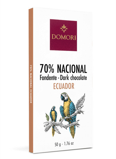 Domori Dunkle Schokolade Nacional Ecuador 70% 50 g - Bild 1