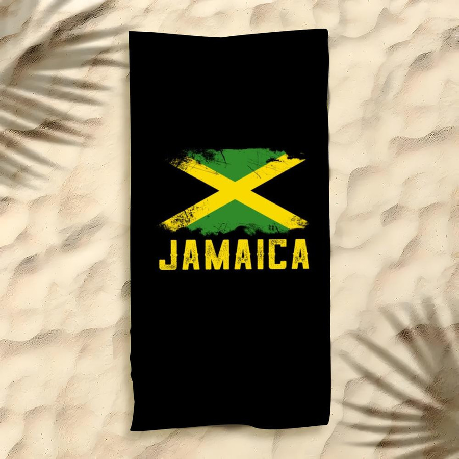 JMG Household Supplies Jamaika Flagge Handtuch aus Polyester, Multicolor, B: 60 cm, H: 35 cm - Bild 1