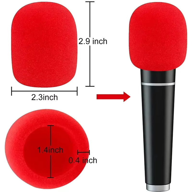 Bunte kabellose Handmikrofon-Windschutzscheiben aus Schaumstoff als Mikrofonabdeckung und Pop-Filter für Karaoke-Mikrofone in Multicolor - Bild 2