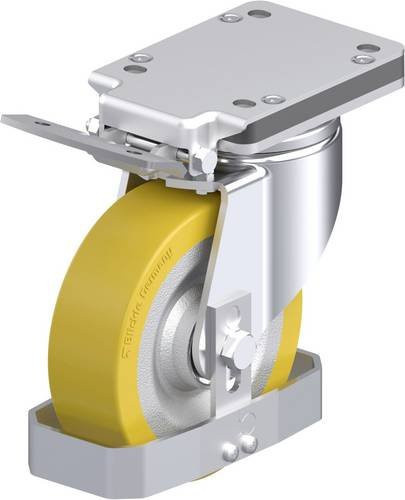 Blickle Stahlblech-Lenkrolle 160K-IS-FS aus verzinktem Stahl mit Rad-Durchmesser 160 mm und einer Tragfähigkeit von 700 kg - Bild 1