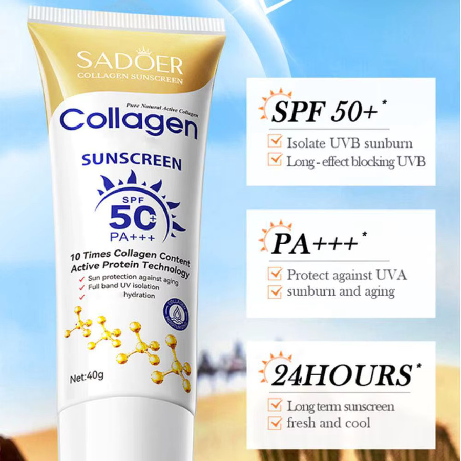 SADOER Kollagen Sonnencreme SPF 50+, Gesicht - Bild 2