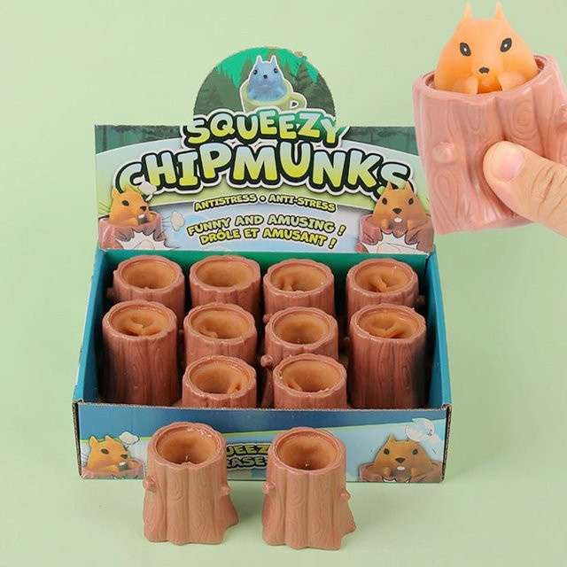Bandai Hasen-Pop-Up-Tierfiguren, Chipmunks Käsemäuse, PVC-Modell, Einzelfigur - Bild 1