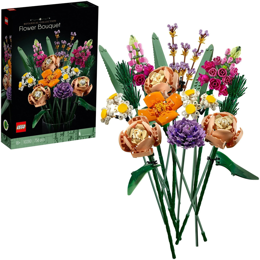 LEGO Icons Blumenstrauß 10280 Mehrfarbig Dekoratives LEGO Set für Erwachsene - Bild 2