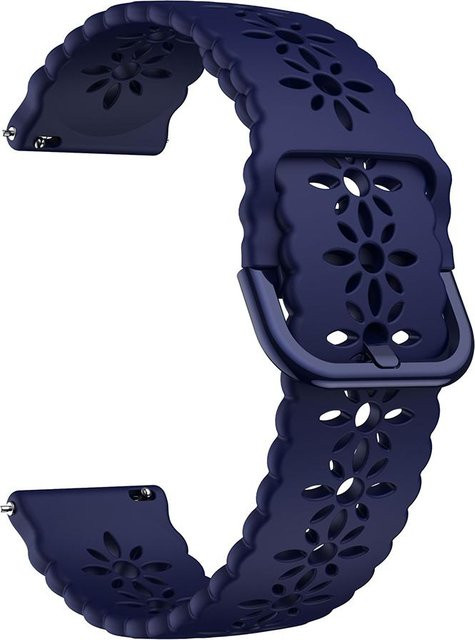 Silikonarmband floral, blue, 20 mm, 22 mm, Damen - Bild 1