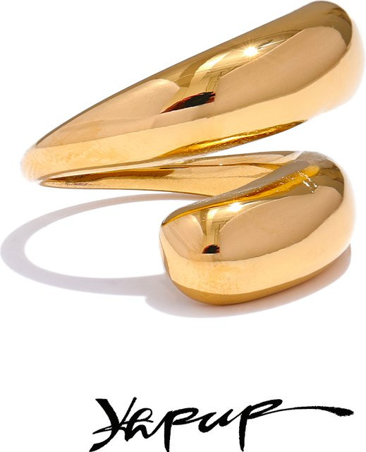 Yhpup Chic Ring, Edelstahl, Gold, Unisex - Bild 1
