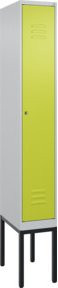 C+P Spind Classic PLUS Garderobenspind mit 1 Abteil, Gestell aus Stahl, Zylinderschloss, 4 Garderobenhaken und mittiger Trennwand, H x B x T: 212 x 30 x 50 cm - Bild 1