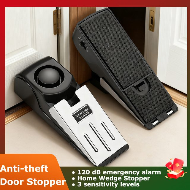 WSDCAM 2er-Set Türalarm Anti-Diebstahl Notfall-Alarmsystem mit 120dB in Schwarz - Bild 1