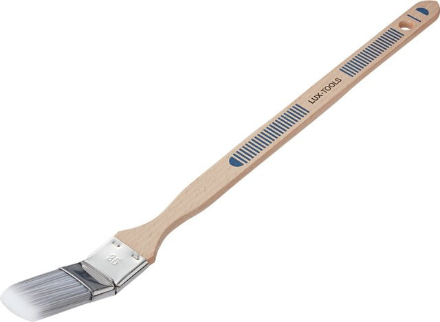 LUX-TOOLS Eckenpinsel Lack mit synthetischen Borsten und Holzgriff, Breite: 35 mm - Bild 1