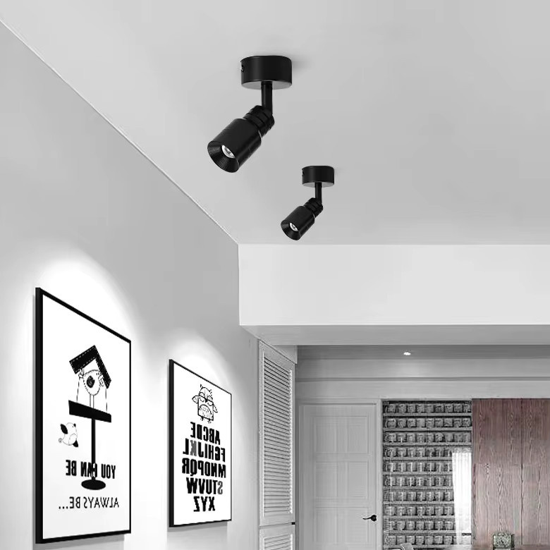 JOYINLED 5er Set LED Deckenstrahler in Schwarz und Weiß, oberflächenmontierte Zylinder-Strahler mit 7 W und verstellbarem Zoom von 5° bis 60° Abstrahlwinkel - Bild 4