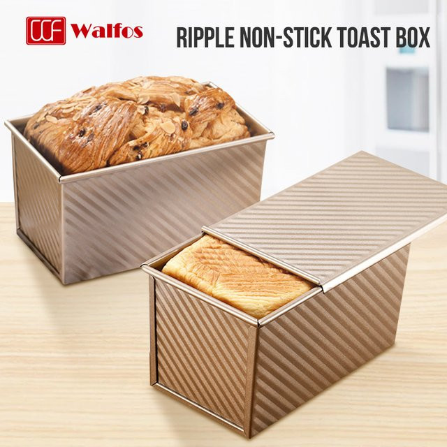 WALFOS Toast Bread Mold aus Carbonstahl, Gold, Antihaftbeschichtung, Hitzebeständige Backform - Bild 1