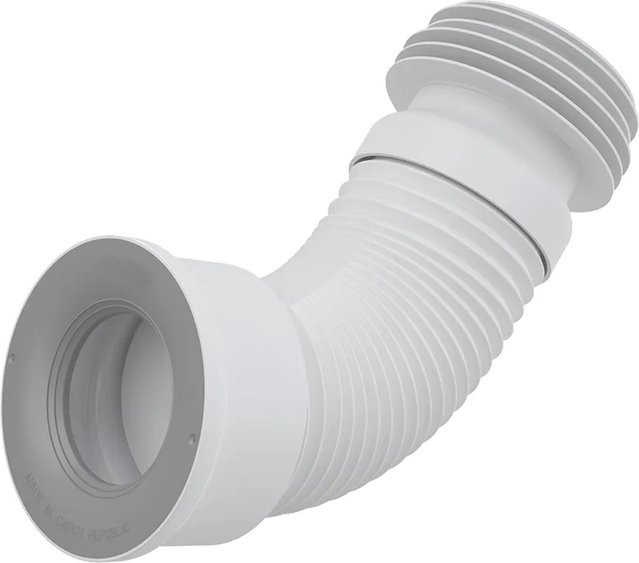 Alcadrain A97 Flexianschluss für WC aus Kunststoff in Weiß, B/T/H: 12,0 x 28,0 x 12,0 cm - Bild 1
