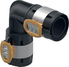 Geberit FlowFit Bogen 90 Grad d= 50mm schwarz - Bild 1