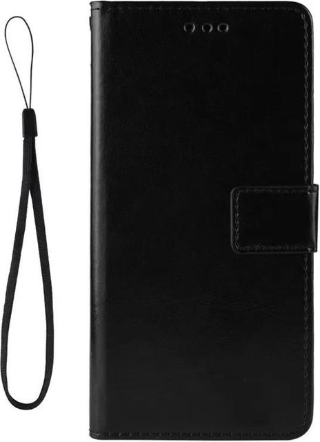 YULIN Leder Klapphülle in Schwarz für T-Mobile Revvl 7, 6, 6x Pro G, T Phone 2 Pro und Revvl 8 Pro 5G mit Kartenfach und Ständerfunktion - Bild 1